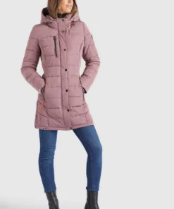 Khujo DELINAS - Abrigo De Invierno - Beige-rosa, Mujer