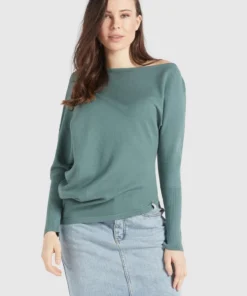 Khujo YODES - Jersey De Punto - Aqua, Mujer