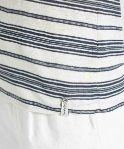 Khujo PERGOLA - Camiseta Básica - Naturweiß-dunkelblau Gestreift, Mujer -KHUJO Tienda 05f57fa6ac8e493e8efb8e1999cdedcc