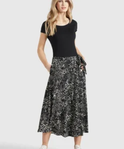 Khujo HEPKE - Falda Acampanada - Schwarz-weiß Gemustert, Mujer 3 Khujo HEPKE - Falda Acampanada - Schwarz-weiß Gemustert, Mujer -KHUJO Tienda 0d1c4a854b5c4c1699ee750ceafa251d