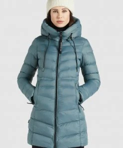 Khujo TUHANI SHINE - Abrigo De Invierno - Blaugrau, Mujer