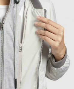 Khujo PERSEE - Chaqueta Fina - Hellgrau, Mujer -KHUJO Tienda 10d01ba7d37a437b945930fcf9628d59