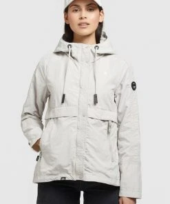 Khujo ZAHIRA3 - Chaqueta Fina - Hellgrau, Mujer