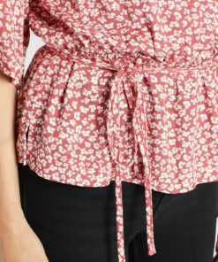 Khujo RINALDA - Blusa - Rot Weiß Geblümt, Mujer -KHUJO Tienda 148fc692b58348d2a0431989ef76ecd0