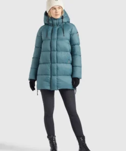 Khujo NIDALEE - Abrigo De Invierno - Blaugrau, Mujer