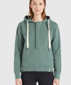 Khujo KEIKI - Jersey Con Capucha - Aqua Gewaschen, Mujer