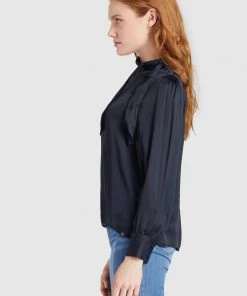 Khujo ASNAT - Blusa - Dark Blue, Mujer -KHUJO Tienda 20e2721203f944fdaa6a4b604519945f