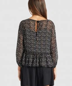 Khujo KLEMENTINA - Blusa - Black/blue, Mujer -KHUJO Tienda 229ea63ff342409cbfa37cdda8a7b93b