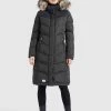 Khujo LUBECK LONG - Abrigo De Invierno - Dunkelgrau, Mujer