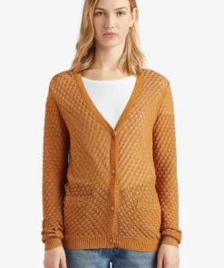 Khujo ASYA - Chaqueta De Punto - Ochra Gold, Mujer