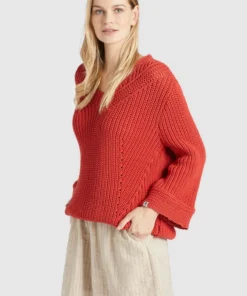 Khujo NIKKI - Jersey De Punto - Burned Orange, Mujer