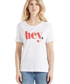Khujo BANANI HEY - Camiseta Estampada - Weiß, Mujer