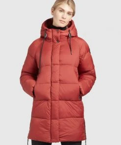 Khujo NIDALEE - Abrigo De Invierno - Blassrot, Mujer