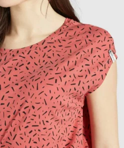 Khujo TALAJA - Camiseta Estampada - Rosa-schwarz Gemustert, Mujer -KHUJO Tienda 2aea2b599986483a8848f5523c9d7bdc