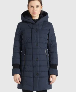 Khujo CONSTANZE PEACHED - Abrigo De Invierno - Dunkelblau, Mujer