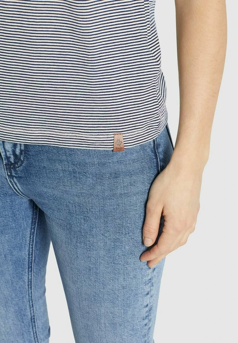 Khujo BABSI - Camiseta Estampada - Weiß Blau Gestreift, Mujer 7 Khujo BABSI - Camiseta Estampada - Weiß Blau Gestreift, Mujer - Imagen 7