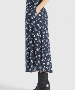 Khujo HEPKE - Falda Acampanada - Blau-weiß Geblümt, Mujer -KHUJO Tienda 3c5131b6017f406faf37b07f43246416