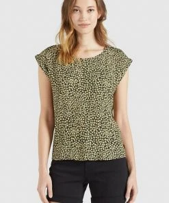 Khujo LOMBA - Blusa - Schwarz-gelb Geblümt, Mujer