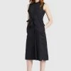 Khujo THERES - Vestido Camisero - Schwarz, Mujer