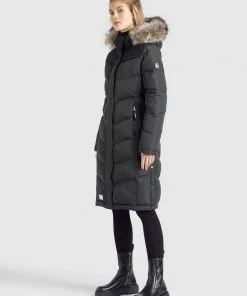 Khujo LUBECK LONG - Abrigo De Invierno - Dunkelgrau, Mujer -KHUJO Tienda 40618edc30be4fdf9d1ef9d836441436