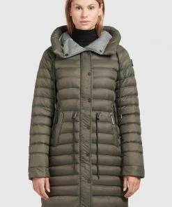 Khujo NIANA2 SHINE - Abrigo De Invierno - Dunkeloliv, Mujer