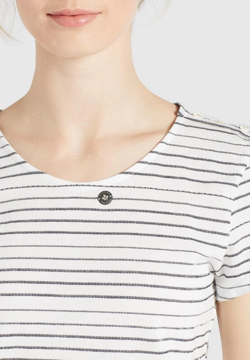 RAFAELA - Camiseta estampada - weiß-schwarz gestreift Khujo RAFAELA - Camiseta Estampada - Weiß-schwarz Gestreift, Mujer -KHUJO Tienda 4ee85677129547bb8b59b3833abca78e