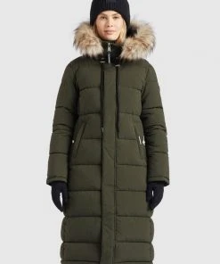 Khujo LISSANDRA - Abrigo De Invierno - Dunkeloliv, Mujer