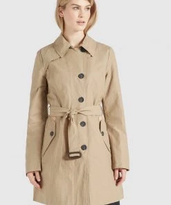 Khujo AURORA - Gabardina - Camel, Mujer