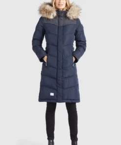 Khujo LUBECK LONG4 - Abrigo De Invierno - Blau, Mujer