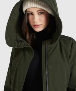 Khujo CHARLYN2 - Abrigo De Invierno - Dunkeloliv Polyester, Mujer -KHUJO Tienda 5bd535654053446284d3d3d5aeda9dfd