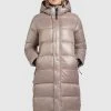 Khujo CORINNA SHINY - Abrigo De Invierno - Taupe Glänzend, Mujer
