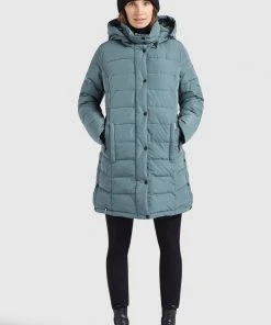 Khujo DELINAS2 - Abrigo De Invierno - Blaugrau, Mujer