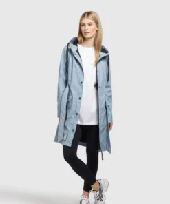 Khujo GLENNA - Impermeable - Hellblau, Mujer -KHUJO Tienda 609c3859e7cb498db3f67aae43442b7e