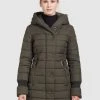 Khujo CONSTANZE STRUCTURED - Abrigo De Invierno - Dunkeloliv, Mujer
