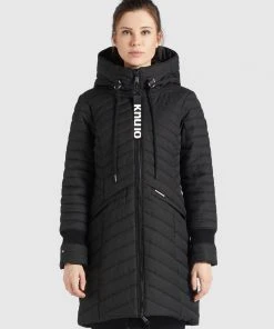 Khujo MANTEL TOOTS STRUCTURED - Abrigo De Invierno - Schwarz, Mujer