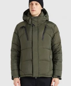 Khujo BUNKER - Chaqueta De Invierno - Oliv, Hombre