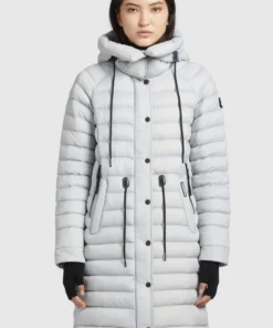 Khujo MANTEL NIANA SHINE - Abrigo De Invierno - Hellgrau, Mujer