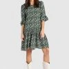 Khujo FREMA - Vestido Informal - Green, Mujer