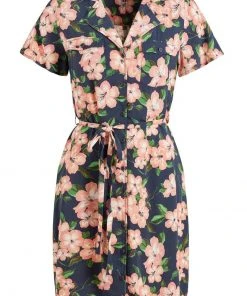 Khujo ELIZAVETA - Vestido Camisero - Xb8 Rose Hawaiian Floral Aop, Mujer -KHUJO Tienda 7293463bff96406fb7241d91cfcca2d8