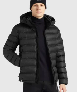 Khujo TUDOR - Chaqueta De Invierno - Schwarz Tarnfleck Polyester, Hombre