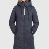 Khujo ARIBAY PEACHED - Abrigo De Invierno - Dunkelblau, Mujer