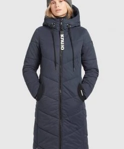 Khujo ARIBAY PEACHED - Abrigo De Invierno - Dunkelblau, Mujer