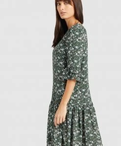 Khujo FREMA - Vestido Informal - Green, Mujer -KHUJO Tienda 7776454564c7453b892643294b20091d