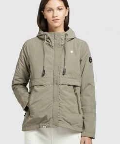 Khujo ZAHIRA3 - Chaqueta Fina - Graugrün, Mujer
