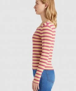 Khujo SICHUAN - Camiseta De Manga Larga - Rosa-ocker Gestreift, Mujer 3 Khujo SICHUAN - Camiseta De Manga Larga - Rosa-ocker Gestreift, Mujer -KHUJO Tienda 7e8562096fbe4aeb98f2c38cb999421a