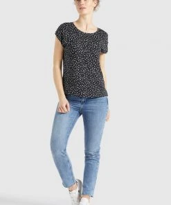 Khujo TALAJA - Camiseta Estampada - Schwarz-weiß Gemustert, Mujer -KHUJO Tienda 7fe0db58d07542c6a981bd7043ba5588