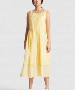 Khujo PALESA - Vestido Informal - Gelb, Mujer