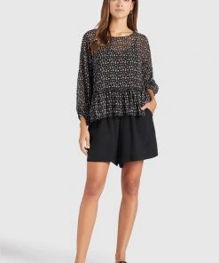 Khujo KLEMENTINA - Blusa - Black/blue, Mujer -KHUJO Tienda 835b31f7185043bcb660d8ef0049ace2