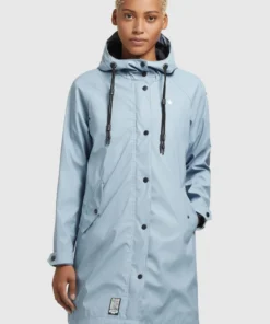 Khujo ODELIE - Impermeable - Hellblau, Mujer