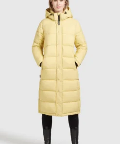Khujo CORINNA MATT - Abrigo De Invierno - Hellgelb, Mujer